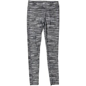 Under Armour HeatGear Compression Leggings Black White Stripe‎ Pattern M